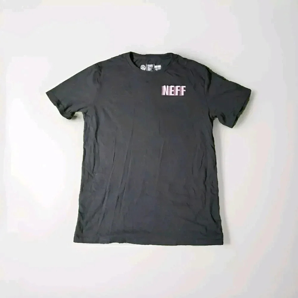 Neff Men T-Shirt Medium Gray Graphic International Sportswear Short Sleeve
